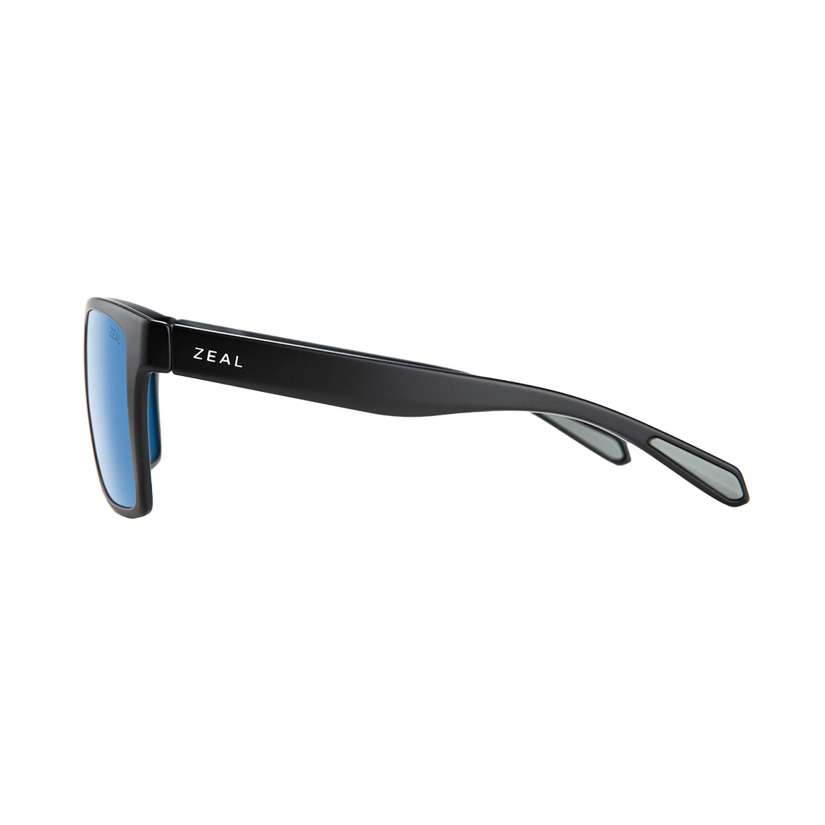 Zeal Cam Sunglasses Polarized in Matte Black with Horizon Blue